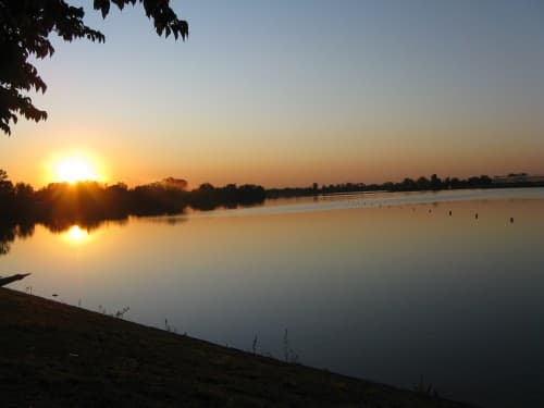 coucher de soleil sur le Lac