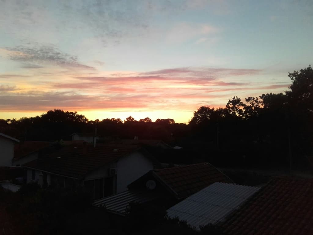 Coucher de soleil.
