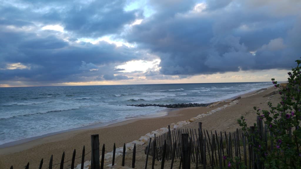 le soir sur la plage