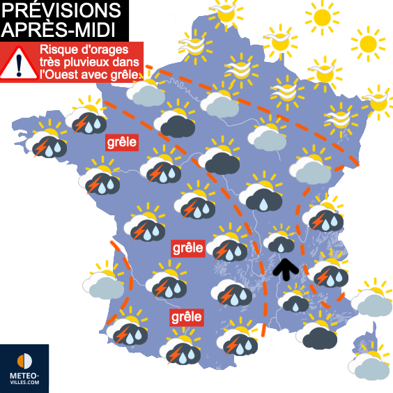 Vigilance météo : orages avec risque d'inondations