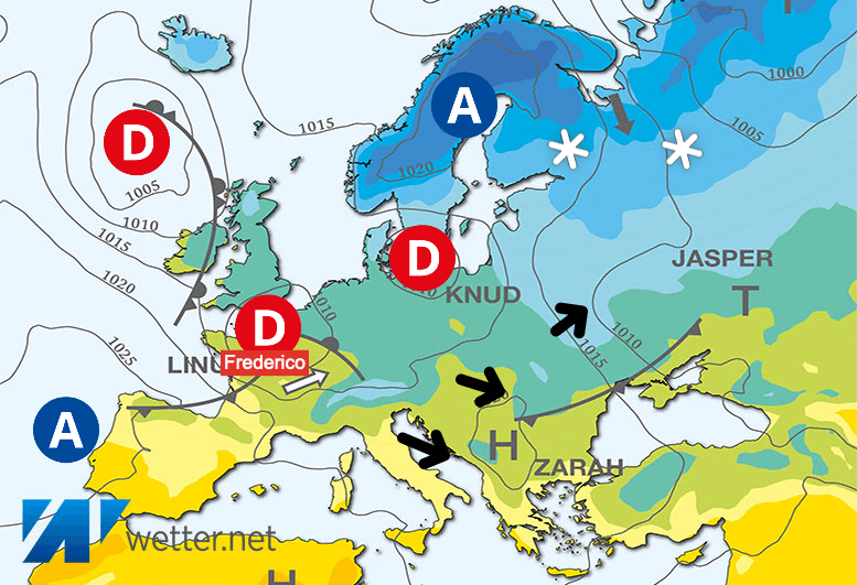 Carte de prévisions d'europe du Jeudi 16 novembre 2023