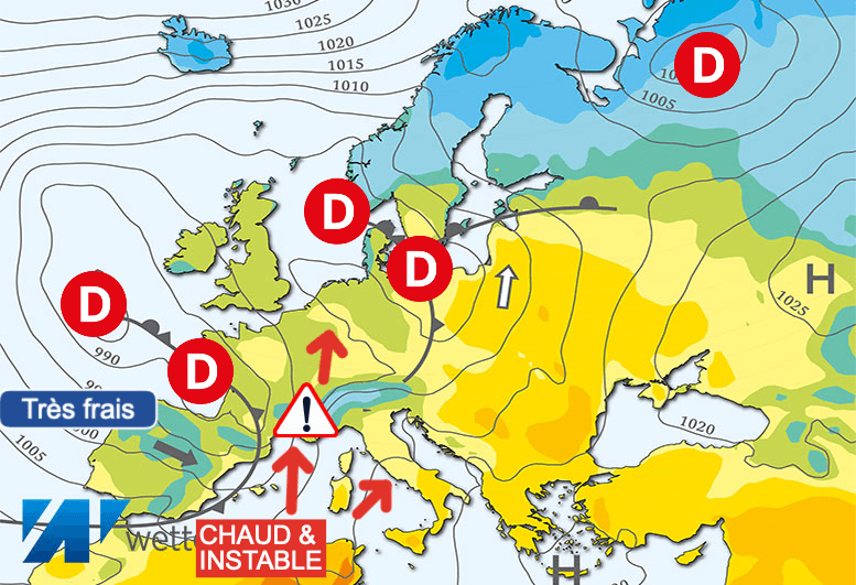 Carte de prévisions d'europe du Dimanche 31 mars 2024