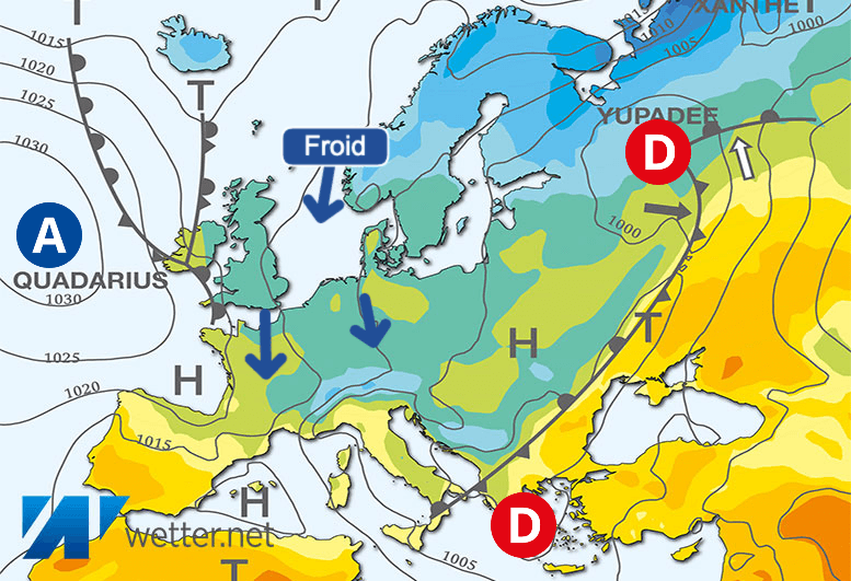 Carte de prévisions d'europe du Mercredi 17 avril 2024