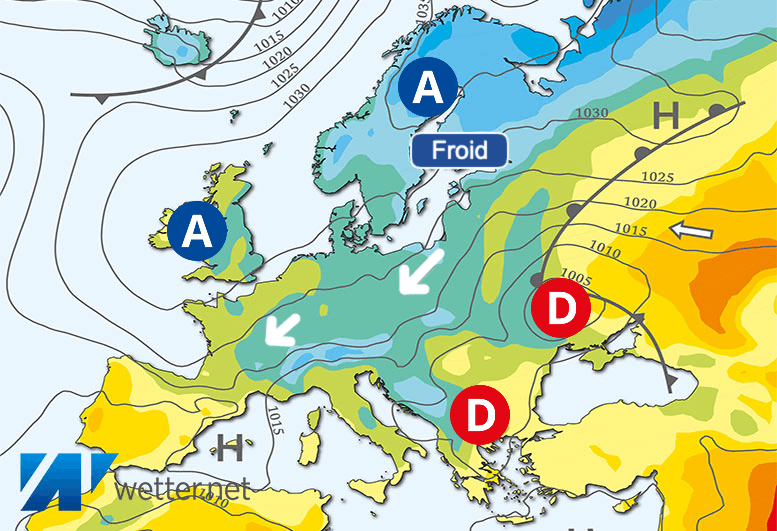 Carte de prévisions d'europe du Dimanche 21 avril 2024