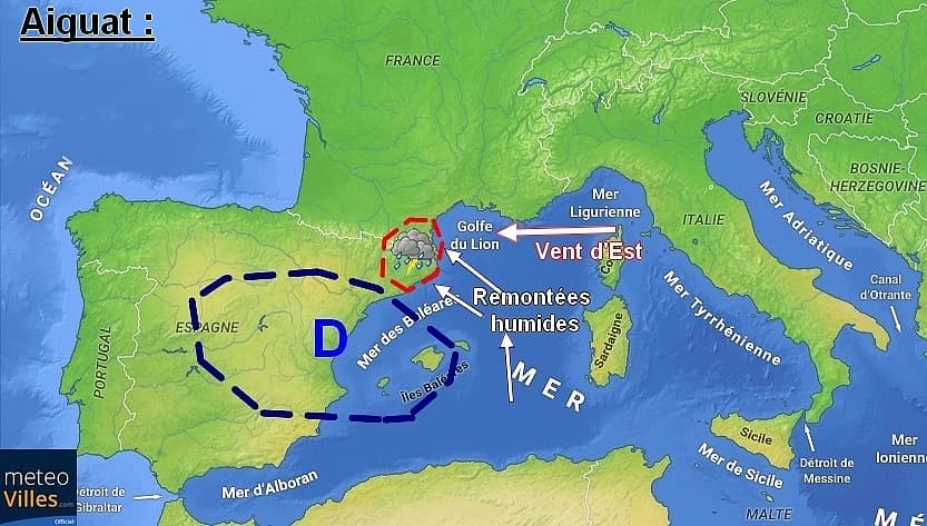 Image d'illustration pour L'Aiguat, un épisode pluvieux intense typique du Sud de la France   