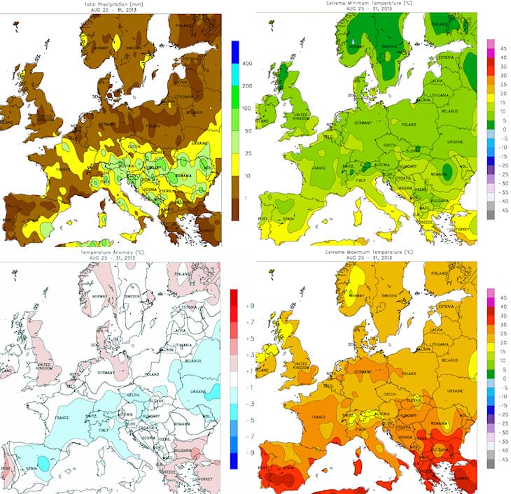 Image d'illustration pour Bilan météo hebdomadaire sur la France et l'Europe