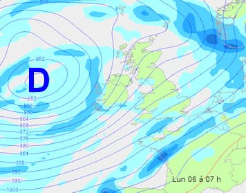 Image d'illustration pour Passage de la dépression Christina lundi