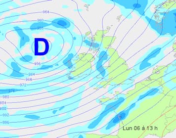 Image d'illustration pour Passage de la dépression Christina lundi