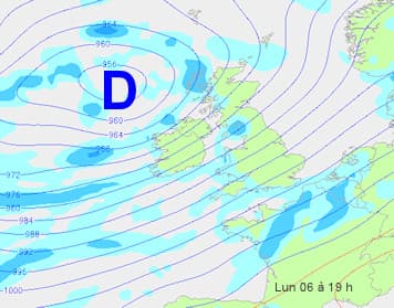 Image d'illustration pour Passage de la dépression Christina lundi
