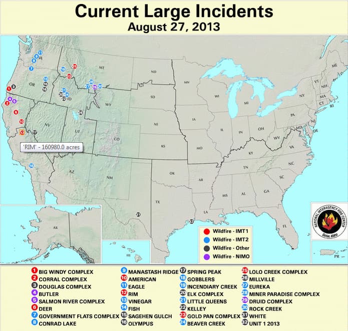 Image d'illustration pour Sécheresse et incendie en Californie (parc Yosemite)