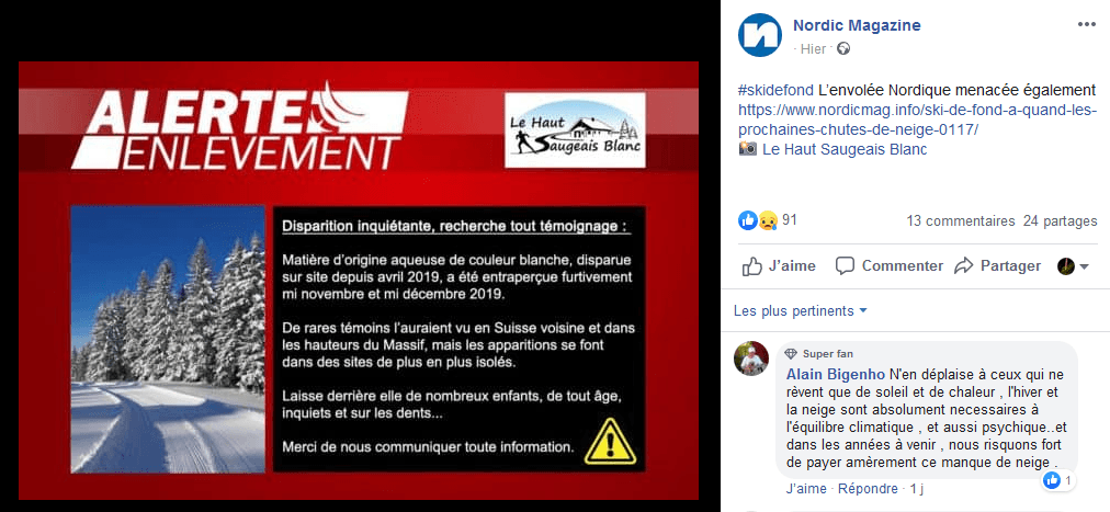 Image d'illustration pour Retour de la neige en montagne!