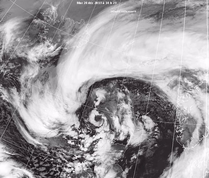 Image d'illustration pour Tempête Dirk vue du satellite