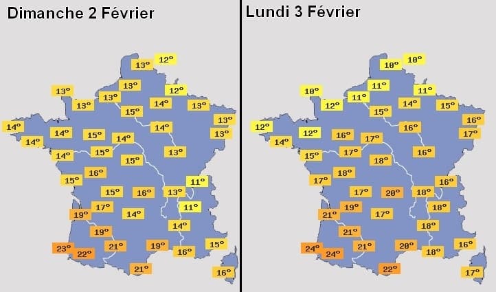 Image d'illustration pour Grande douceur pour début Février sur la France