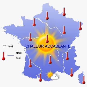 Vague de chaleur la plus importante pour une 2eme partie du mois d'août