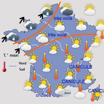 Progression des nuages et lente régression des fortes chaleurs
