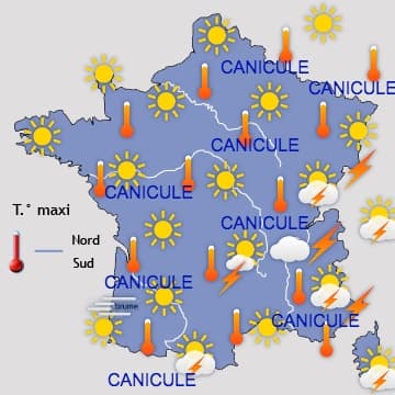 Chaleur torride avant de violents orages 