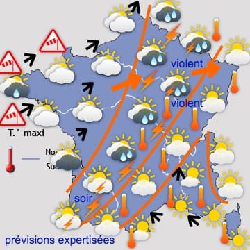 L'air océanique moins chaud prend peu à peu le dessus 