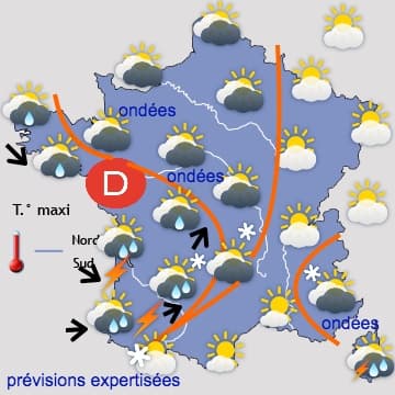 Toujours aussi perturbé mais plus doux à partir de mercredi 