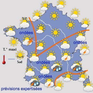 Retour d'un temps perturbé et plus frais entre mardi et jeudi 