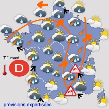 Fréquentes averses mais températures de saison 