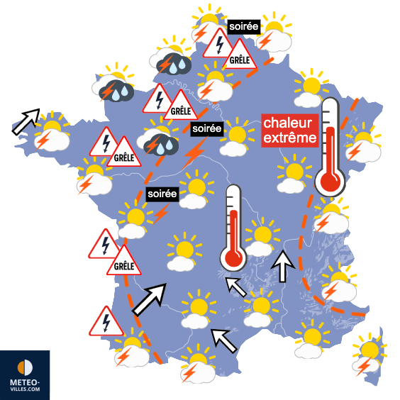Fin (au moins temporaire) de la canicule pour lundi