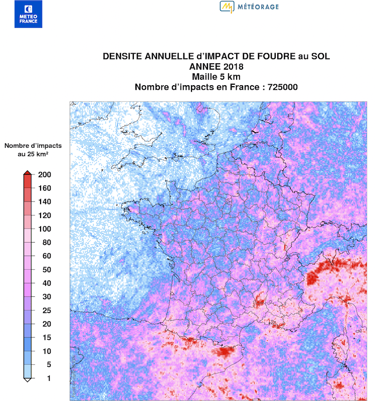 Image d'illustration pour Orages : l'année 2018 la plus foudroyée des 30 dernières années