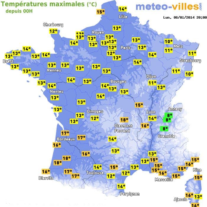 Image d'illustration pour Douceur persistante sur la France