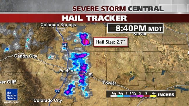 Image d'illustration pour Orages de grêle au Colorado