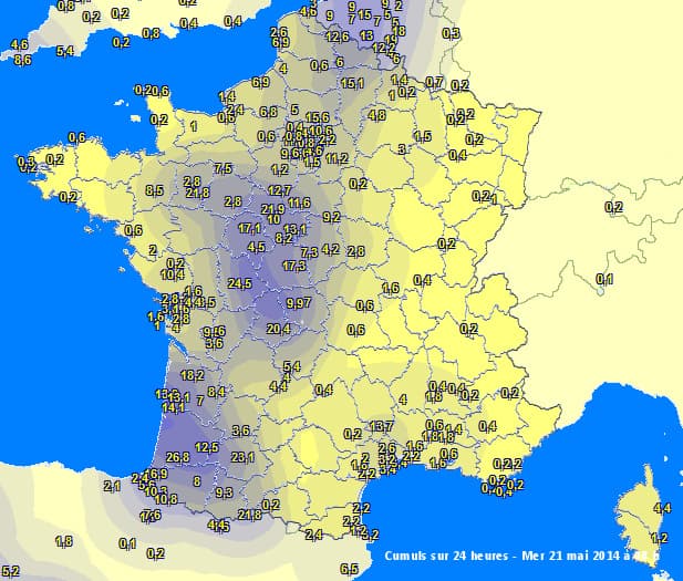 Image d'illustration pour Pluies orageuses abondantes sur la France