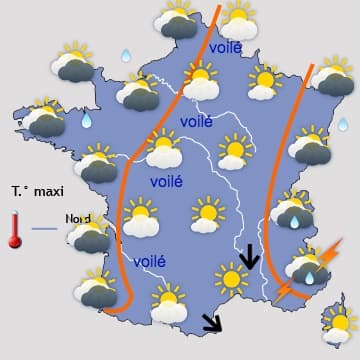Vers un jeudi estival, avant un bref passage fortement pluvieux